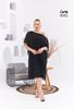 Picture of CURVY GIRL CHIFFON DRESS WITH SPRKLES ON SHOULDER
